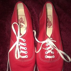 Red vans great condition